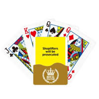 Logo Shoplifters bit će procesuiran Royal Flush Poker igračka karta