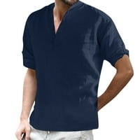Muška majica s dugim rukavima Male Casual Solid Top košulja štanda za bluza za bluzu za oblikovanje