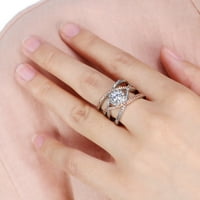 Žene Modni modni dijamantski cilindrični prsteni fini prsten veličine 6 7 8 9 10