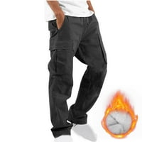 Muške divlje teretne pantalone casual višestruki džepovi otporni na pantne labave lagane elastične struke