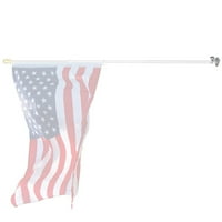 SayHi 6ft zastava nehrđajućeg čelika teleskopska zastava s morskim kompletom s američkim zastavom srebrne