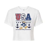 Disney - Americana - SAD Donald - Juniors obrezana pamučna mješavina majica