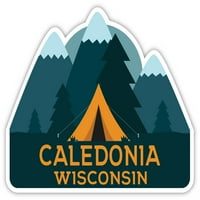 Kaledonija Wisconsin Suvenir Vinil naljepnica za naljepnicu Kamp TENT dizajn
