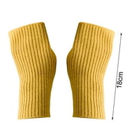 Par žene mittens pletene pola prsta pune boje visoke elastičnosti prugasta tekstura toplo mekani dodirnim