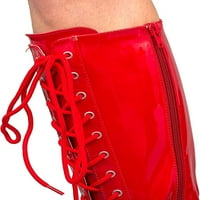 Pro hrvanje čipke up kostime čizme s odgovarajućim narukvima crvenim, US_footwear_size_system, odrasli,