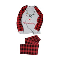 bvgfsahne jesen zima sretan božićni pidžami Porodični odjevnici Outfits Ispiši ženski organski pamuk