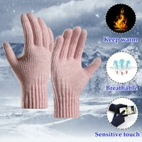 Haxmnou Winter Women Držite toplo dirljiv zaslon pletene rukavice elastične meke rukavice sa punim prstima