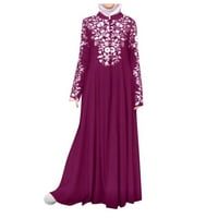 Žene ljetne haljine casual kaftan arapski jilbab abaya čipka u šivanju maxi sunčane haljine