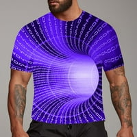 Muška majica Grafički 3D ispisana Crewneck kratki rukav Ležerne prilike za bluze