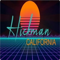 Hickman California Vinyl Decal Stiker Retro Neon Design