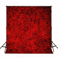 Greendecor Polyster 5x7ft Valentine Day Fotografije Pozadine Romantične crvene ruže Foto Backdrop