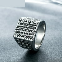 Trg Toyella Jednostavni muški titanijum čelični prsten srebra br.8