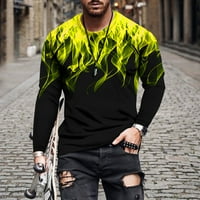 3D košulje za muškarce gradijent boje Ispis Grafički tees Funny Black majica za muške dječake Srednja