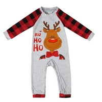 SPFTM božićna porodična oprema od outfits pidžama set za romper sa dugim rukavima plairan božićne pidžame