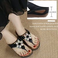 Caicj ženske cipele sandale žene flip flops s lukom podržavaju visoke veće sanale za cvijeće za žene