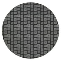 Labirint crno-bijeli tepih na dizajnu Kavka