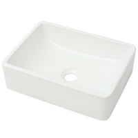Vidaxl Basin Moderna keramika 16.1 Kućna kupaonica ispraznost sudoper plovila bijela crna