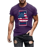 Muške posade T-majice Moda casual dan neovisnosti Ispis Sportski vrhovi kratkih rukava Bluze Košulje