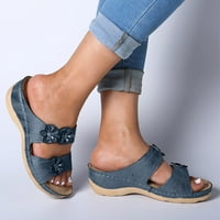 Ženske papuče sandale za žene stanovi otvorene nožne prste debele donje udobne cipele klinovi papuče