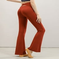 Bootcut joga hlače za žene, ženska čvrstoća u boji Micro Flare visoki struk i dizanje kuka Fitness yoga
