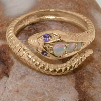 Britanci napravio 18K ružičasto zlato Real Prirodni i ametist Ženski prsten - Veličine opcije - Veličina
