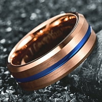 Muški žutom volfram Carbide prsten mat finish vjenčani vez do 14