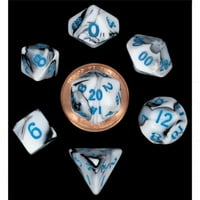 Mini mramor sa plavim brojevima kockicama igara - set od 7