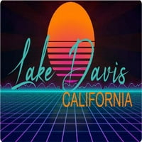 Jezero Davis California Vinil Decal Stiker Retro Neon Design