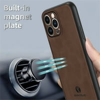 Kožna futrola za iPhone 13, tanka tanka lagana futrola Sve uključena zaštita objektiva kamere sa magnetskom