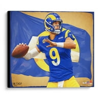 Matthew Stafford Los Angeles Rams rastegnut je 20 24 Canvas Giclee print - dizajniran i potpisan od