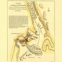 Revolucionarni rat - Fort Penobscot New England Battle - Jefferys - 23. 31. - Matte platno