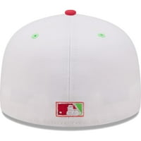 Muški novi era Bijeli koralj Cincinnati Reds World Series Jawberry Lolli 59Fifty ugrađeni šešir