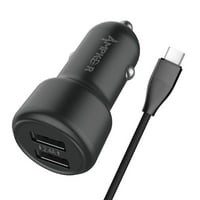 12W 2.4A Brzo punjenje Dual USB priključak za automobilski punjač sa tipom C kabelom za LG Premier Pro