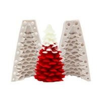 Walbest 3D božićno drvsko silikonsko kalup za svijeće za izradu svijeća, Xmas borov oblik oblika silikonskog