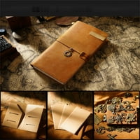 Toyella Travel Notebook kožni dnevnik kože Vintage Standard Edition Black