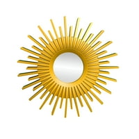Europski stil ukrašena okrugla viseća šminka kupatila spavaća soba ulaznica ispraznost zidna umjetnička umetnica ogledala - zlato u obliku sunca