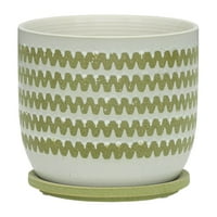 Sagebrook Home Ceramic 8 Zigzag savršitelj sa tanjurom, maslinama