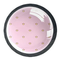 Princess Crown ružičasti ružičasti ručici za kuhinjske ormariće ormarić ormara za ormarište povlačenja