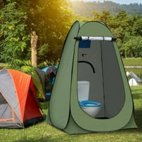 Clopop Portable Pop up Šator privatnosti, tuš šator za kampovanje sa prozorom i torbom za nošenje, zeleno