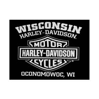 Muška majica Eagle grafički kratki rukav Tee Black Tee 30296656, Harley Davidson