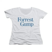 Forrest Gump Tom Hanks Romance Comedy Drama Logo Juniors V-izrez Majica