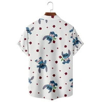 Božićne košulje Disney Lilo & Bowtch Košulje 3D ispisane bluze s kratkim rukavima za odmor vrhovi na