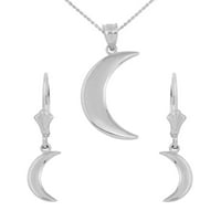 Srebrni polumjesec Mesec Privjesak ogrlica za ogrlice: Privjesak sa 20 lancem