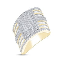 Carat Round & Baguette Cret Prirodni dijamantski pravokutnik Frame vjenčani prsten za vjenčanje u 14K