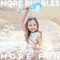 Bubble Gun, Princess Magic Bubble Bullwer Wand Machine za djecu Ages Musical & Light Up Fun Pretredy