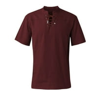 Muška košulja od raglanske majice Retro kratkih rukava okrugli vrat Ležerne prilike labave majice