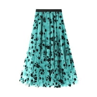 Aaiymet maxi suknja Ženska proljetna ljetna elastična visoka struka dugačka suknja na mišlju ženskim