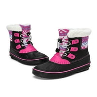 Tenmi Kids casual patke čizme Pješačke prozračne škole za vuču Neklizne zimske cipele ružičasta 4Y