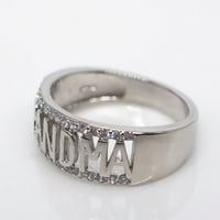 Fashion bakin dopis sjajnog prstena za rinestone, nakit za žene Povezni rođendanski poklon