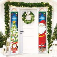 Loopsun veseli božićni baner na otvorenom zatvoreni božićni ukrasi dobrodošli viseći pribor